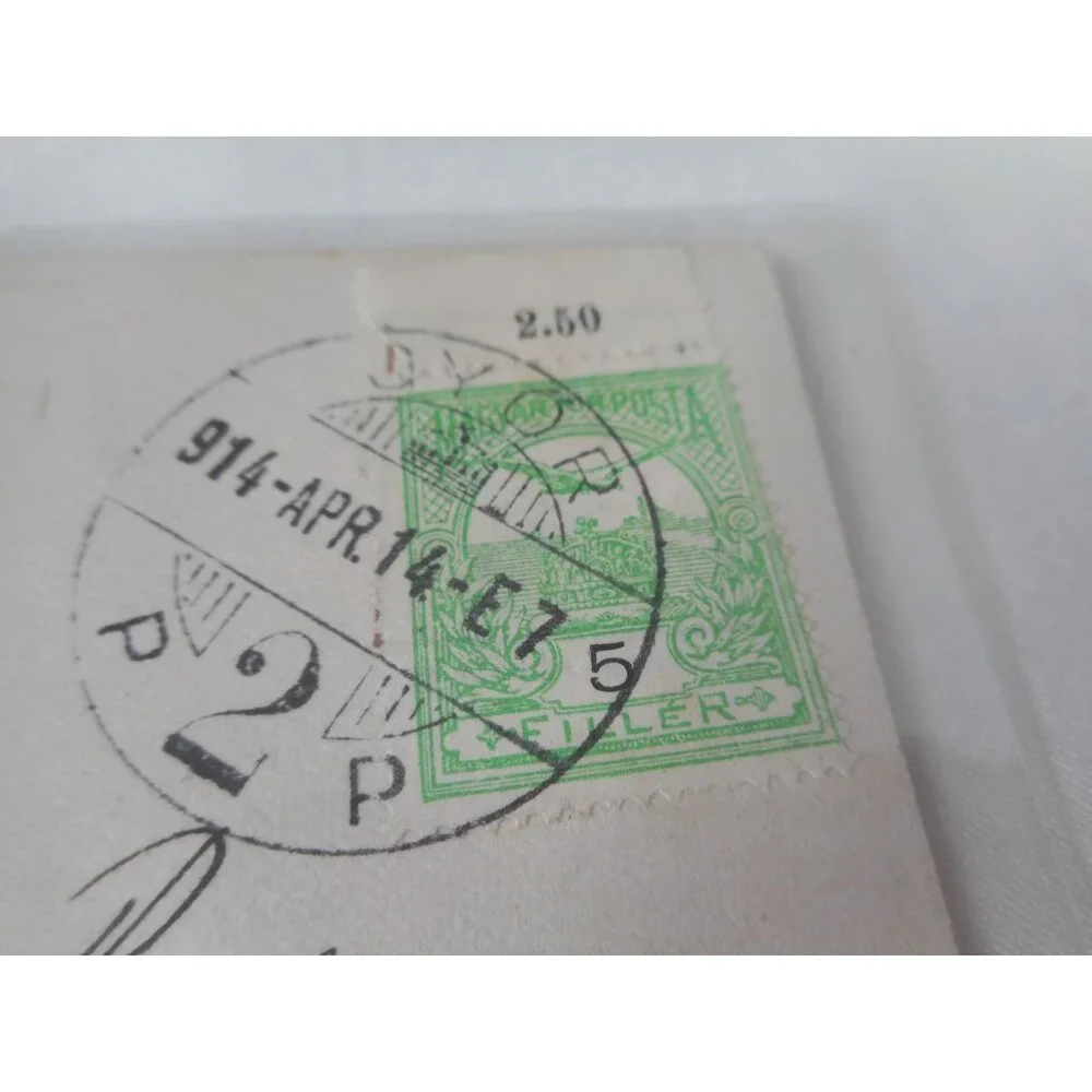 Vintage Postcard woman 1914 posted w/ stamp pretty lady Happiness
